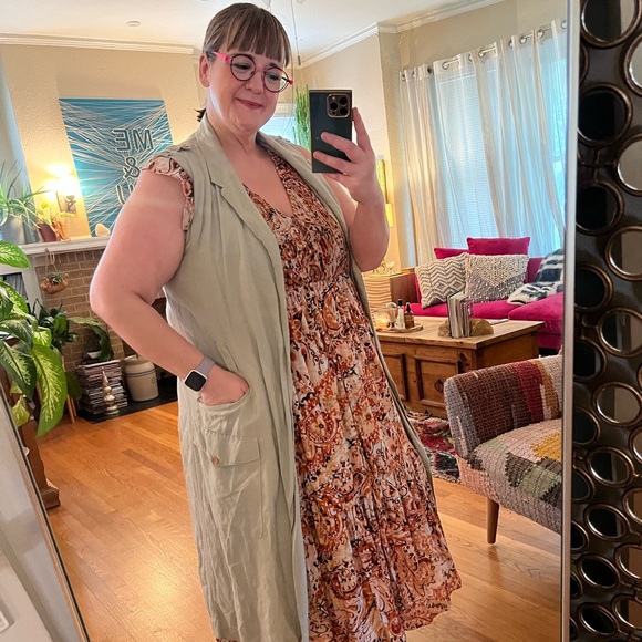 Anthropologie Jackets & Blazers - Anthropologie L Elevenses khaki utility vest